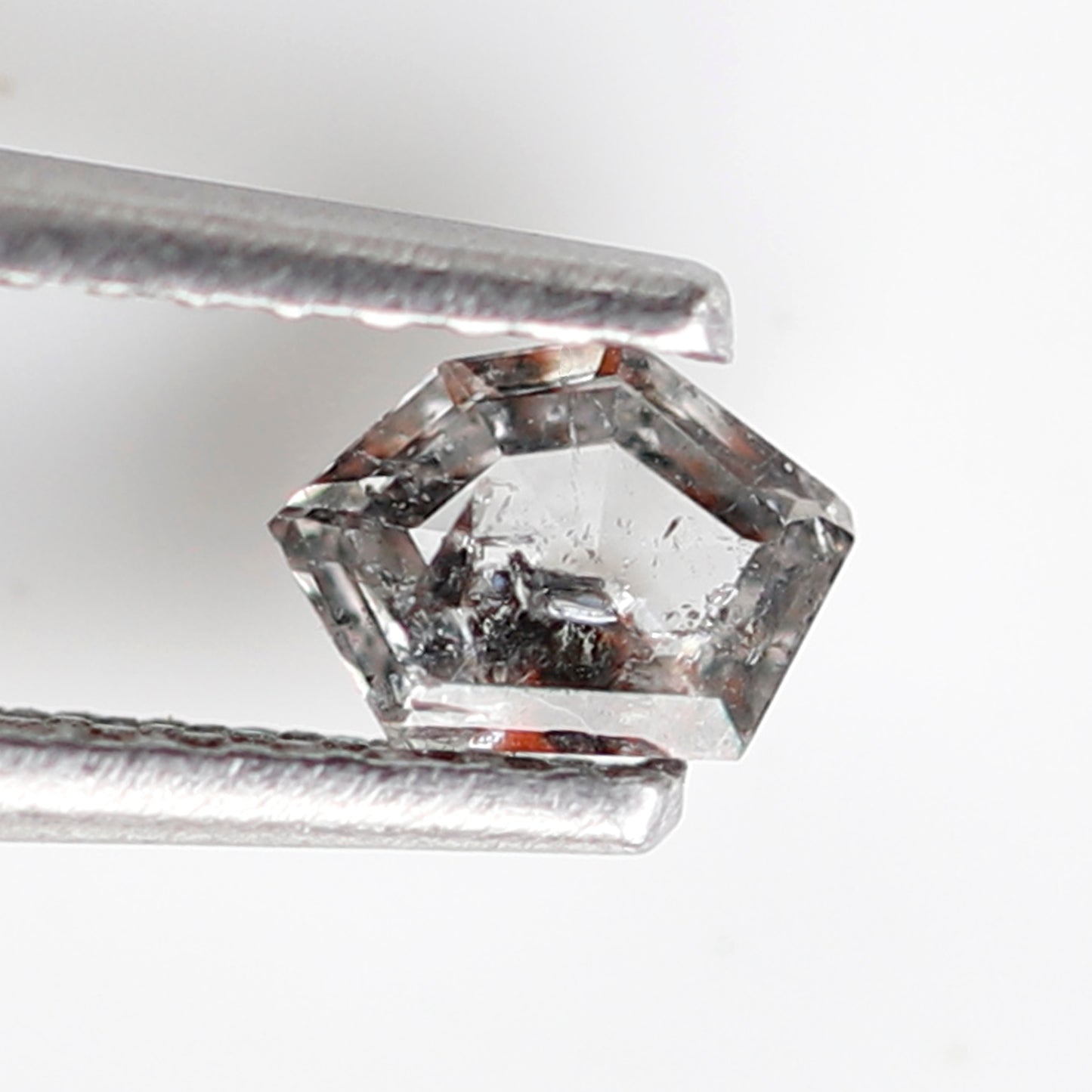 0.30 CT Translucent Geometric Cut Salt and Pepper Diamond, Natural White Loose Earth Mined Diamond for Jewelry Making