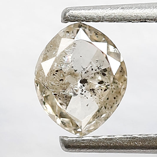 0.60 CT Fancy Light Brown Black Color Diamond Loose Natural 5.8 x 4.8 x 2.8 MM Marquise Shape Diamond Earth Mined Salt and Pepper Diamond