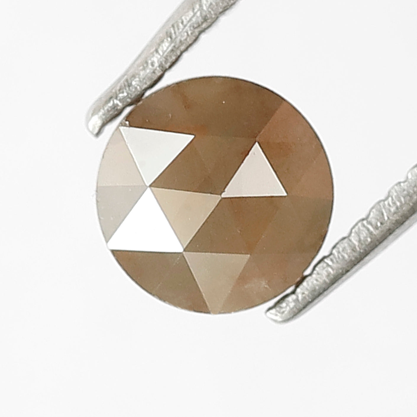 Brownish Red Color Round Shape Rose Cut Rustic Diamond 0.93 Carat