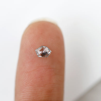 0.30 CT Translucent Geometric Cut Salt and Pepper Diamond, Natural White Loose Earth Mined Diamond for Jewelry Making