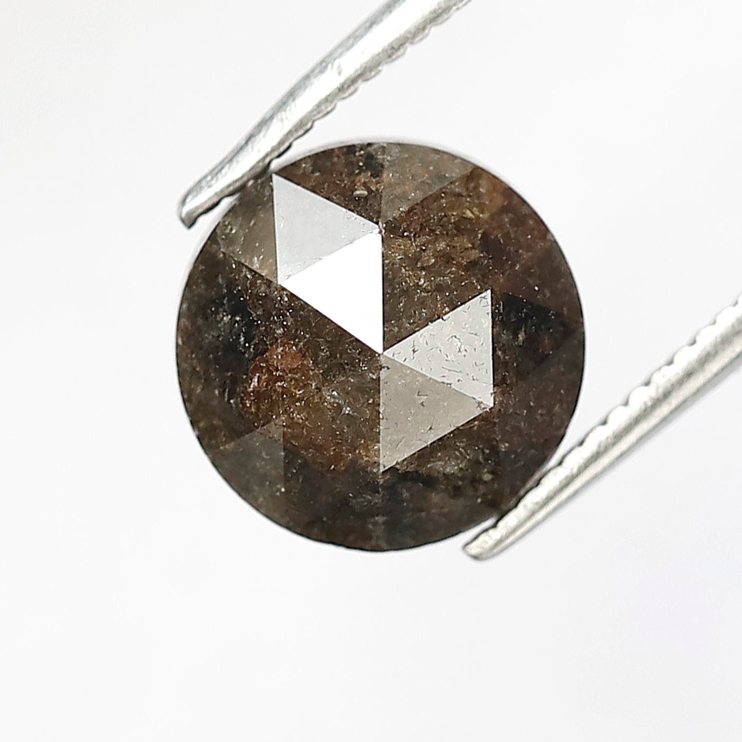 2.97 CT Fancy Brown Color Round Shape Rose Cut Rustic Diamond