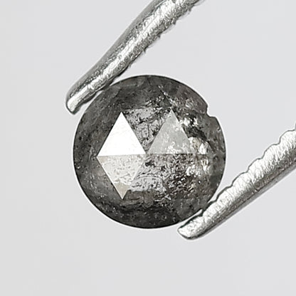 Round Shape Natural Salt And Pepper Loose Diamond 0.40 Carat