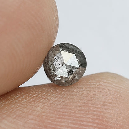 Round Shape Natural Salt And Pepper Loose Diamond 0.40 Carat