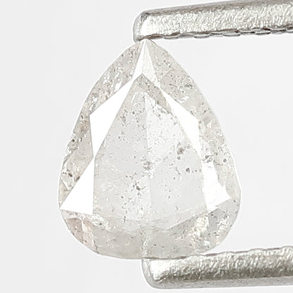0.38 CT Pear Shape Diamond Natural Grey Black Color Diamond Ethically Sourced 5.8 x 4.8 x 1.6 MM Loose Natural Salt and Pepper Diamond