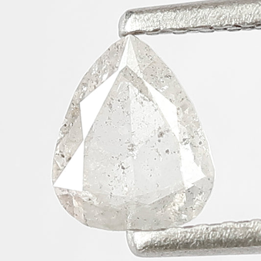 0.38 CT Pear Shape Diamond Natural Grey Black Color Diamond Ethically Sourced 5.8 x 4.8 x 1.6 MM Loose Natural Salt and Pepper Diamond