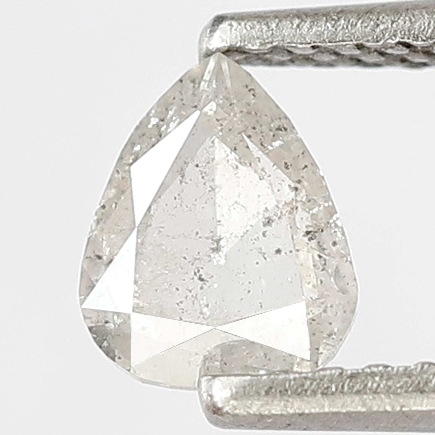 0.38 CT Pear Shape Diamond Natural Grey Black Color Diamond Ethically Sourced 5.8 x 4.8 x 1.6 MM Loose Natural Salt and Pepper Diamond