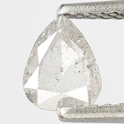 0.38 CT Pear Shape Diamond Natural Grey Black Color Diamond Ethically Sourced 5.8 x 4.8 x 1.6 MM Loose Natural Salt and Pepper Diamond