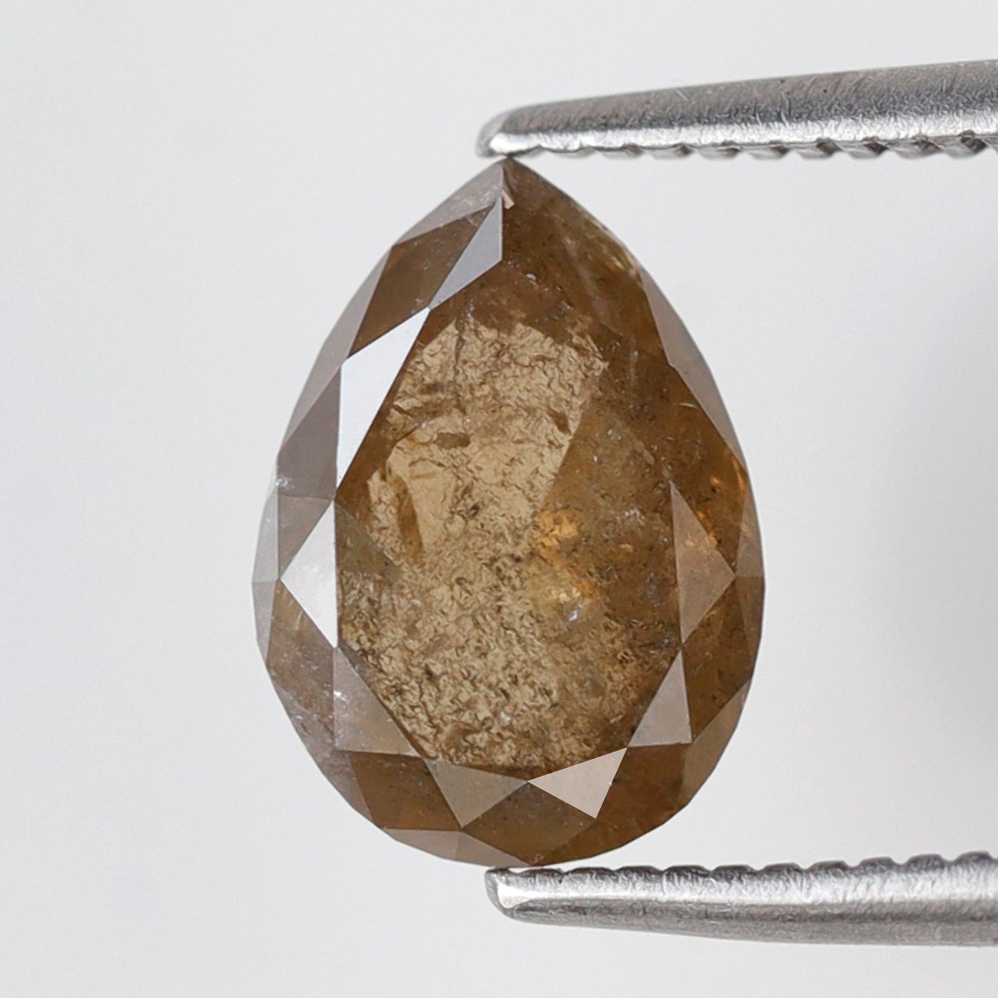 1.89 CT Earth Mined Pear Shape Loose Diamond, Natural Greenish Yellow Rustic Diamond For Making Anniversary Ring Gift