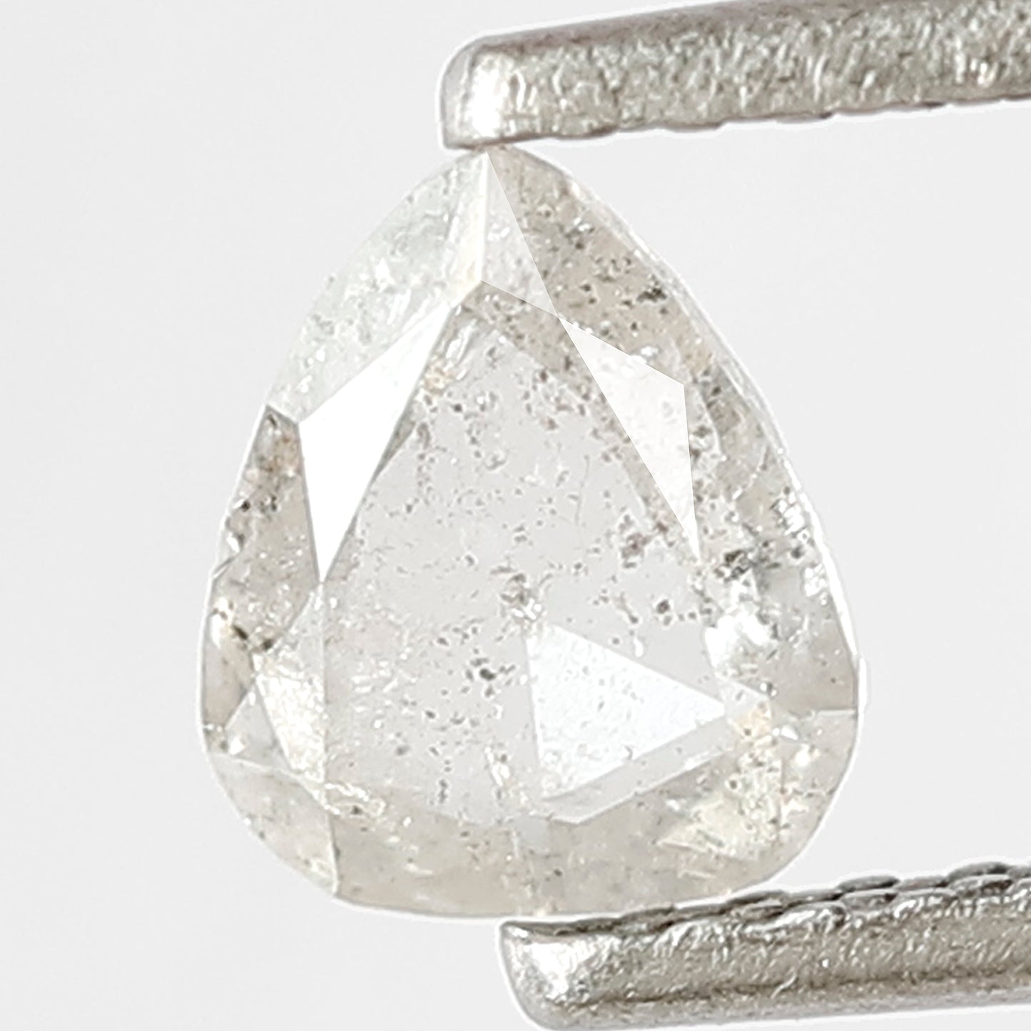 0.38 CT Pear Shape Diamond Natural Grey Black Color Diamond Ethically Sourced 5.8 x 4.8 x 1.6 MM Loose Natural Salt and Pepper Diamond