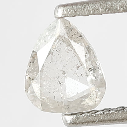 0.38 CT Pear Shape Diamond Natural Grey Black Color Diamond Ethically Sourced 5.8 x 4.8 x 1.6 MM Loose Natural Salt and Pepper Diamond