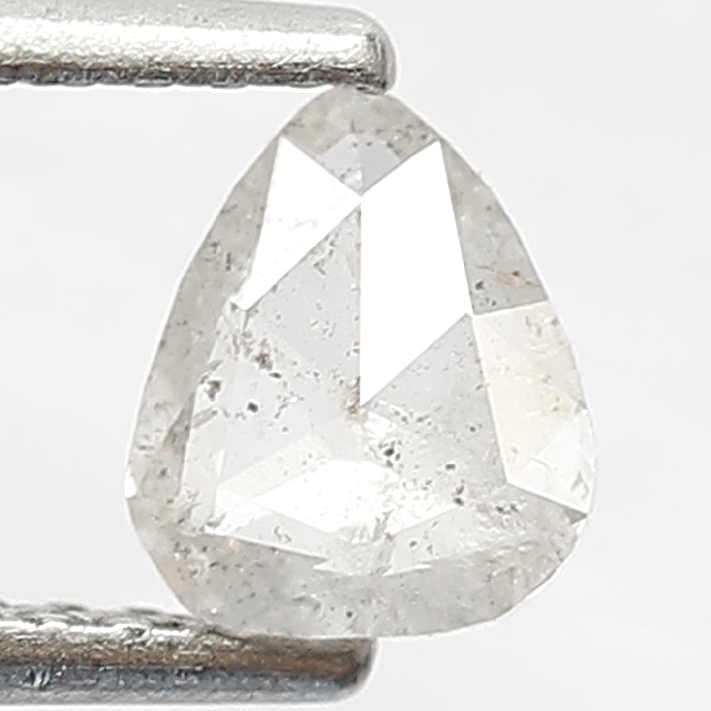 0.38 CT Pear Shape Diamond Natural Grey Black Color Diamond Ethically Sourced 5.8 x 4.8 x 1.6 MM Loose Natural Salt and Pepper Diamond