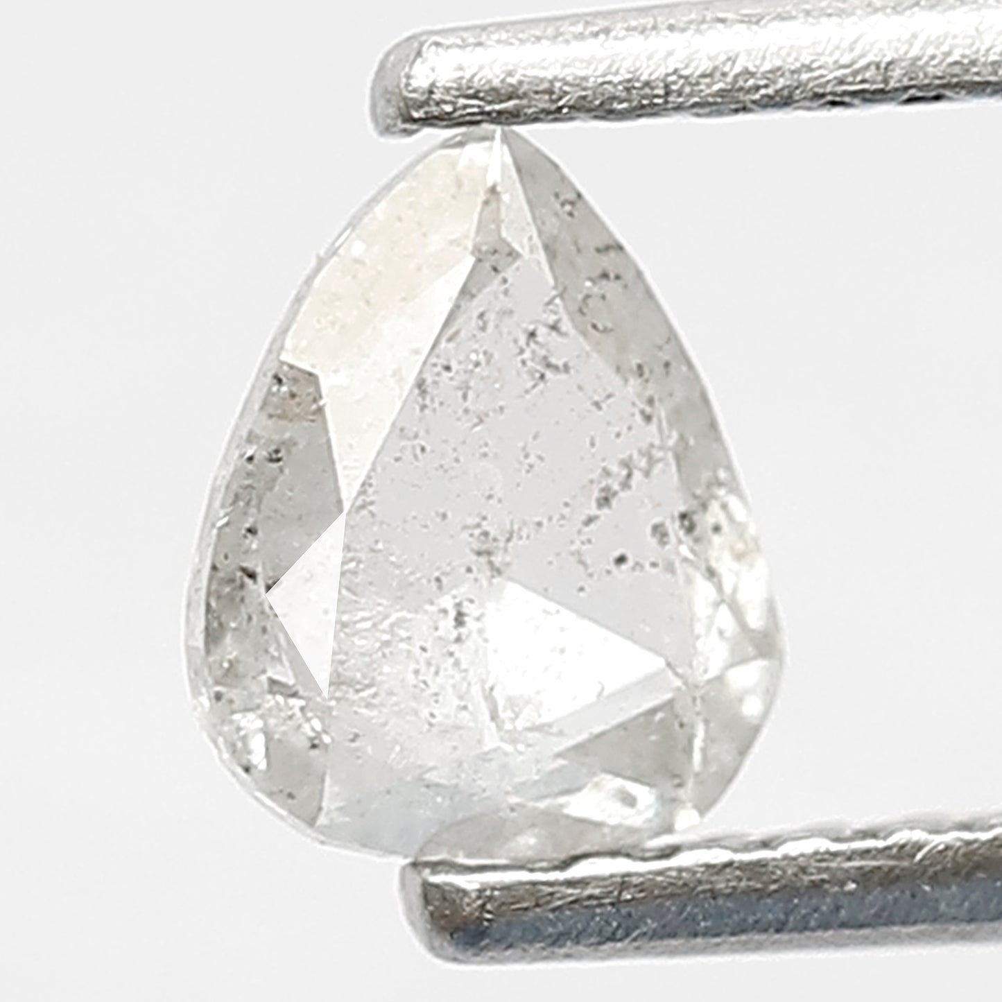 0.38 CT Pear Shape Diamond Natural Grey Black Color Diamond Ethically Sourced 5.8 x 4.8 x 1.6 MM Loose Natural Salt and Pepper Diamond