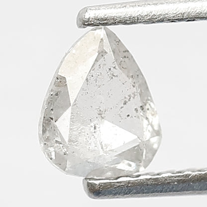 0.38 CT Pear Shape Diamond Natural Grey Black Color Diamond Ethically Sourced 5.8 x 4.8 x 1.6 MM Loose Natural Salt and Pepper Diamond