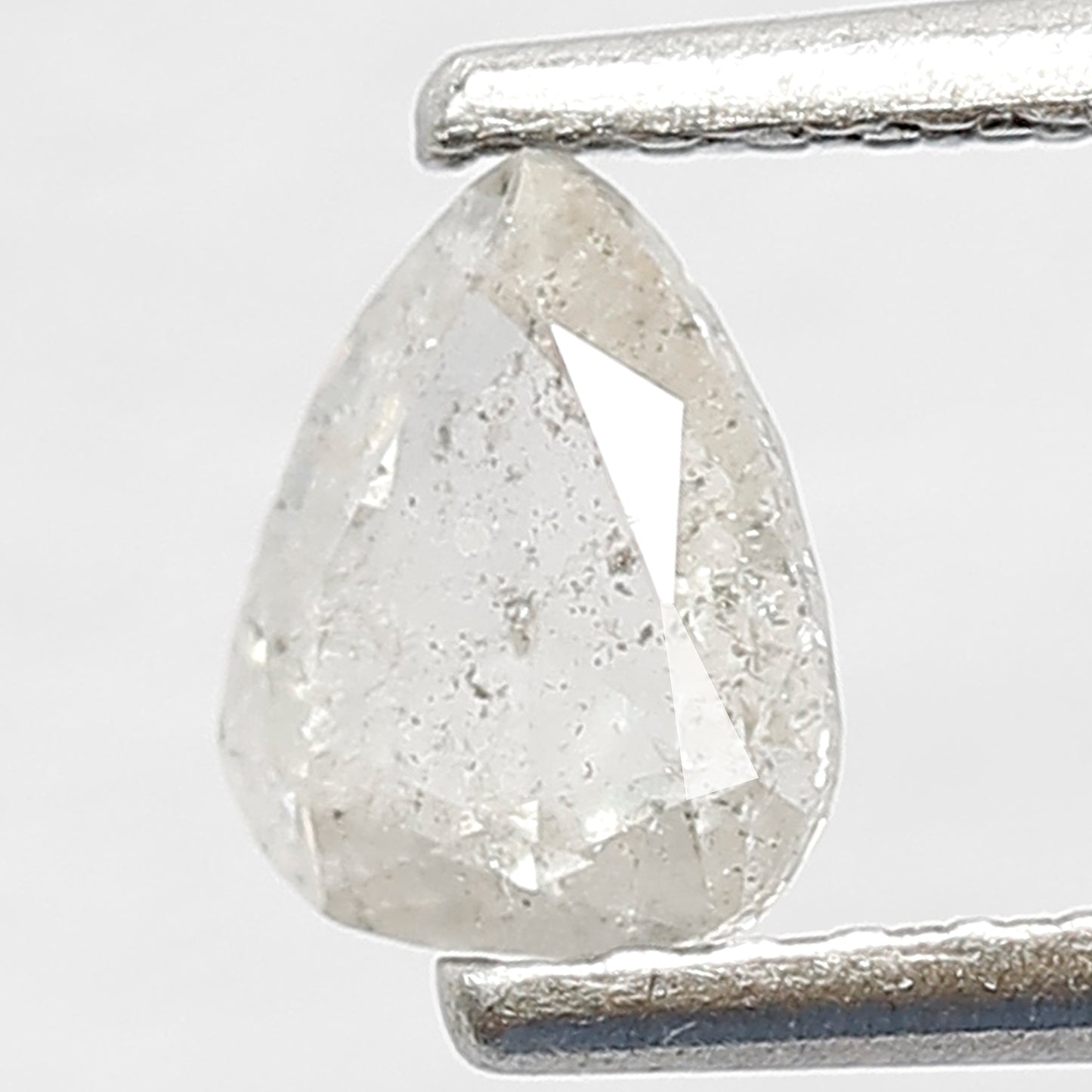 0.38 CT Pear Shape Diamond Natural Grey Black Color Diamond Ethically Sourced 5.8 x 4.8 x 1.6 MM Loose Natural Salt and Pepper Diamond