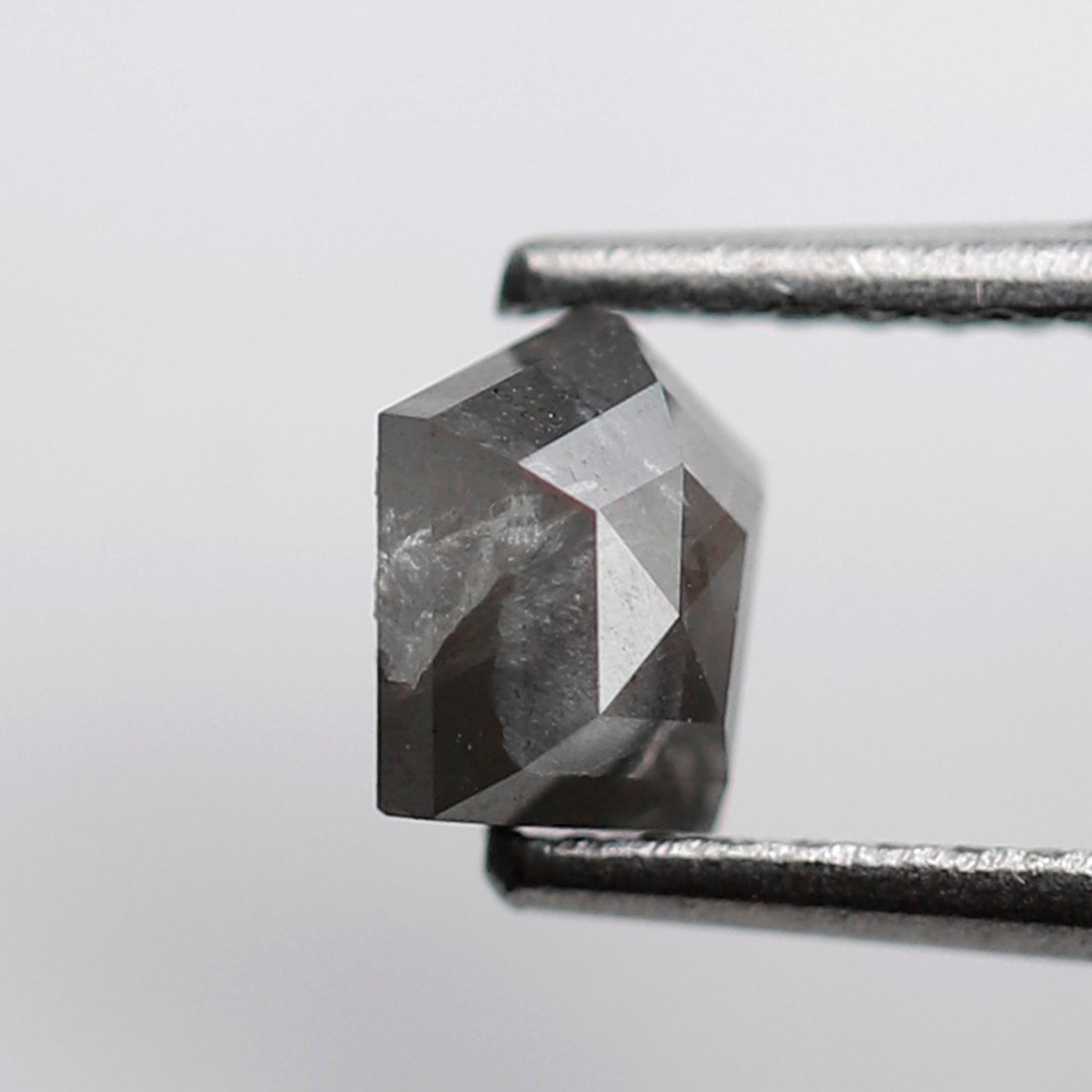 Geometric Shape 0.76 CT Salt and Pepper Diamond, Natural 5.30 mm Conflict Free Loose Diamond for Unique Jewelry Making
