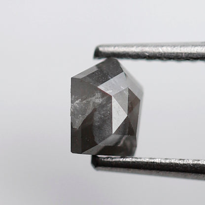 Geometric Shape 0.76 CT Salt and Pepper Diamond, Natural 5.30 mm Conflict Free Loose Diamond for Unique Jewelry Making