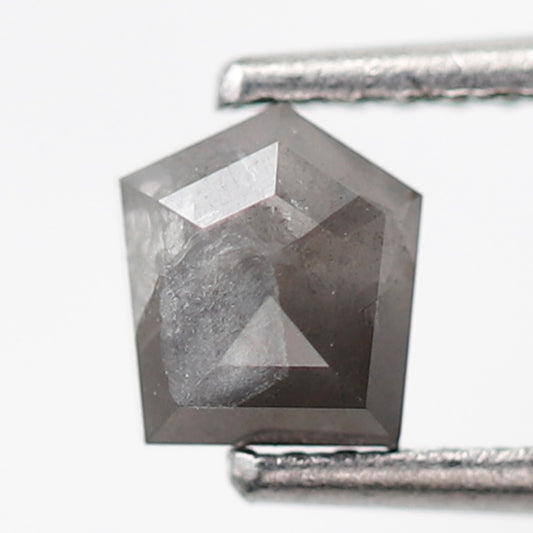 Geometric Shape 0.76 CT Salt and Pepper Diamond, Natural 5.30 mm Conflict Free Loose Diamond for Unique Jewelry Making