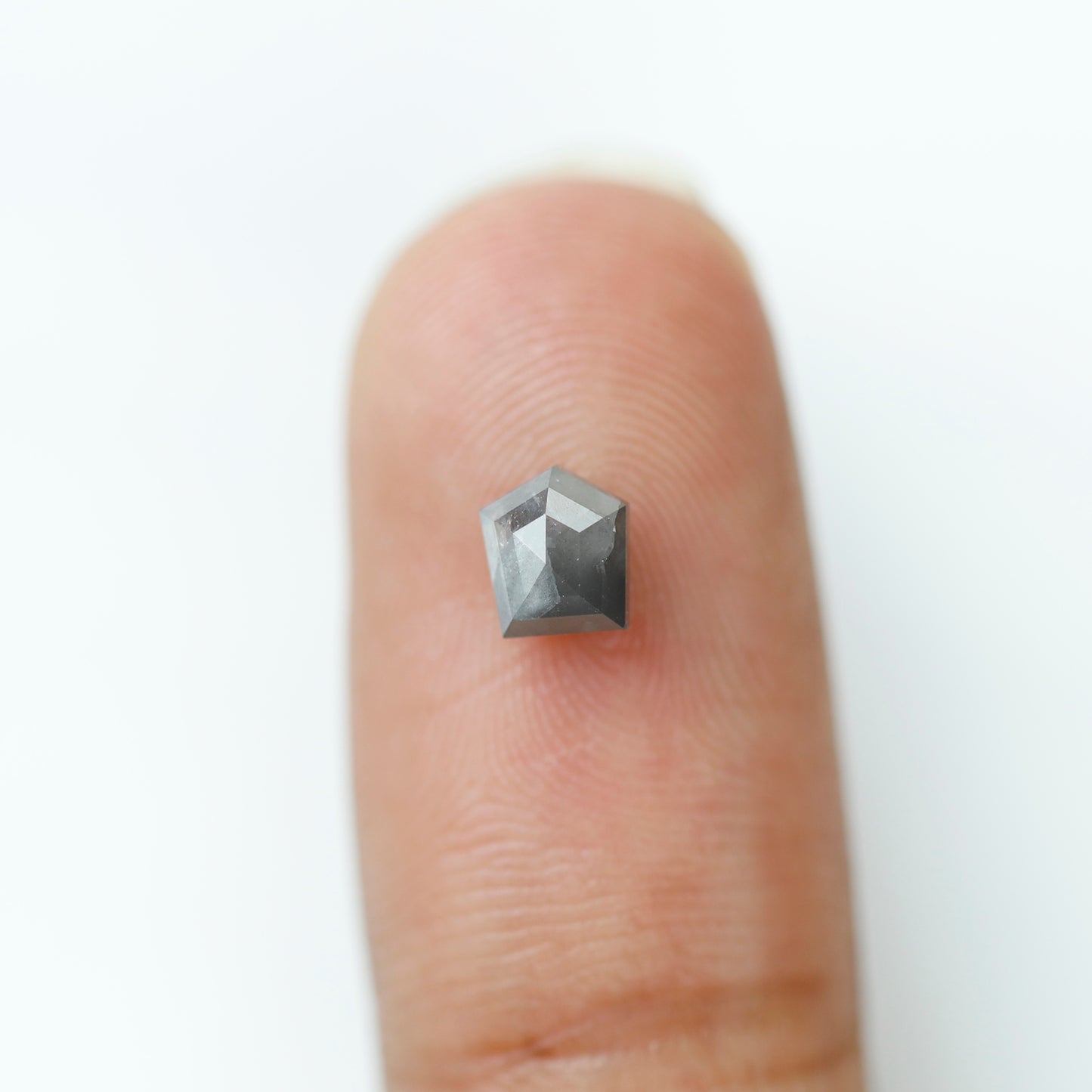 Geometric Shape 0.76 CT Salt and Pepper Diamond, Natural 5.30 mm Conflict Free Loose Diamond for Unique Jewelry Making