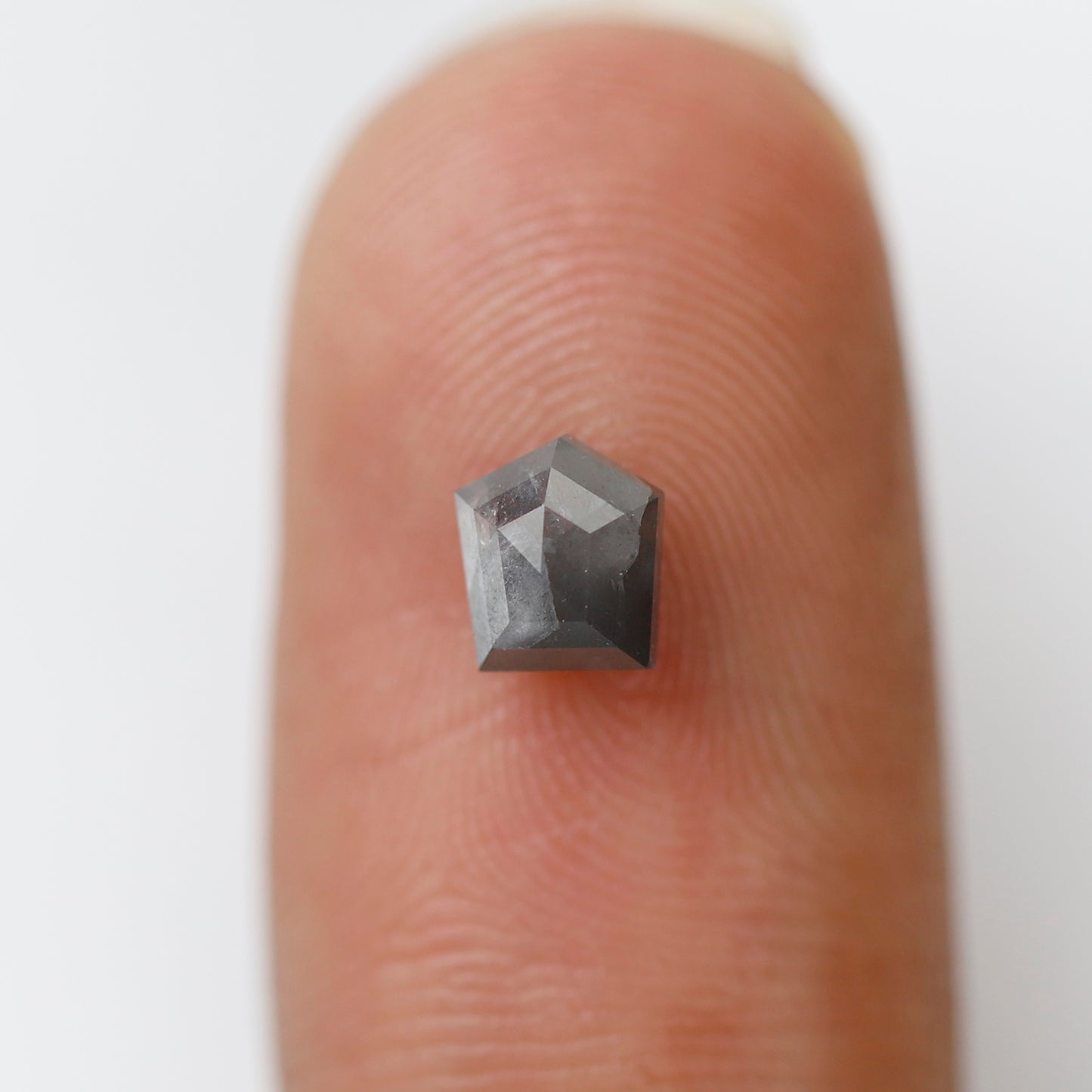 Geometric Shape 0.76 CT Salt and Pepper Diamond, Natural 5.30 mm Conflict Free Loose Diamond for Unique Jewelry Making