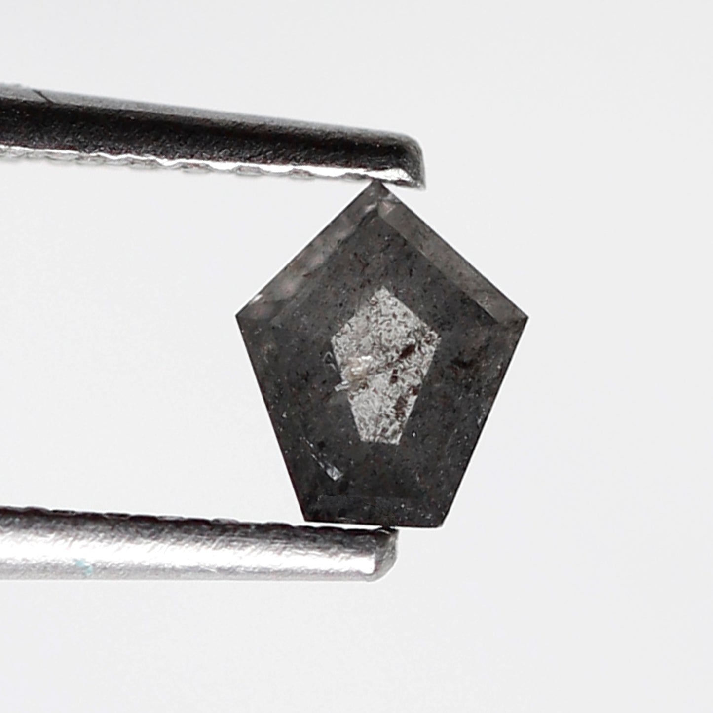 0.34 CT Geometric Shape Salt and Pepper Diamond, Natural Gray Black Loose Diamond for Ring and Custom Jewelry