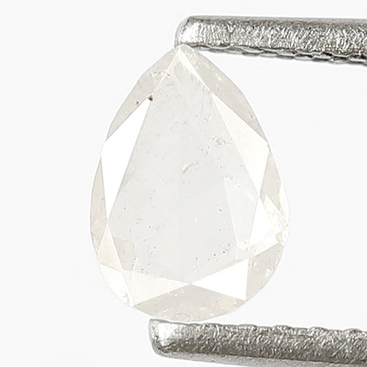 0.33 CT Natural Translucent White Color Diamond 6.3 x 4.6 x 1.2 MM Pear Shape Diamond Loose Natural Salt and Pepper Diamond