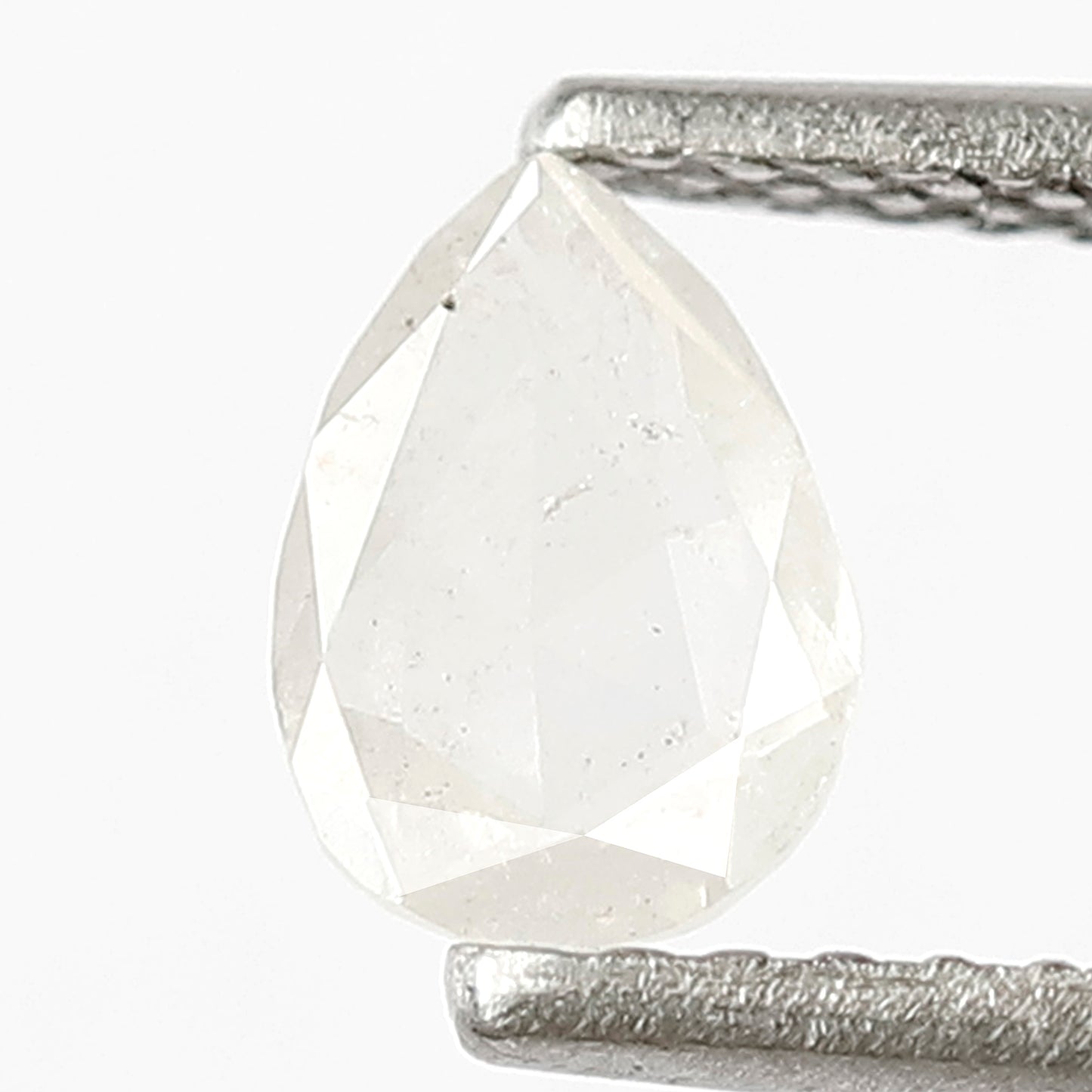 0.33 CT Natural Translucent White Color Diamond 6.3 x 4.6 x 1.2 MM Pear Shape Diamond Loose Natural Salt and Pepper Diamond