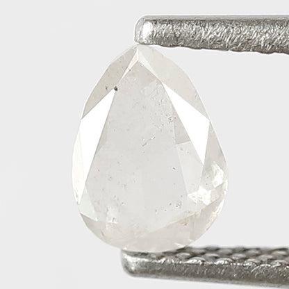 0.33 CT Natural Translucent White Color Diamond 6.3 x 4.6 x 1.2 MM Pear Shape Diamond Loose Natural Salt and Pepper Diamond