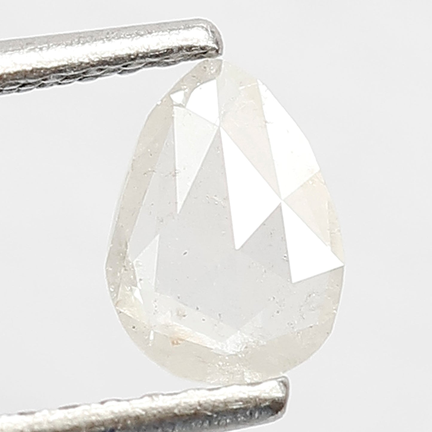 0.33 CT Natural Translucent White Color Diamond 6.3 x 4.6 x 1.2 MM Pear Shape Diamond Loose Natural Salt and Pepper Diamond