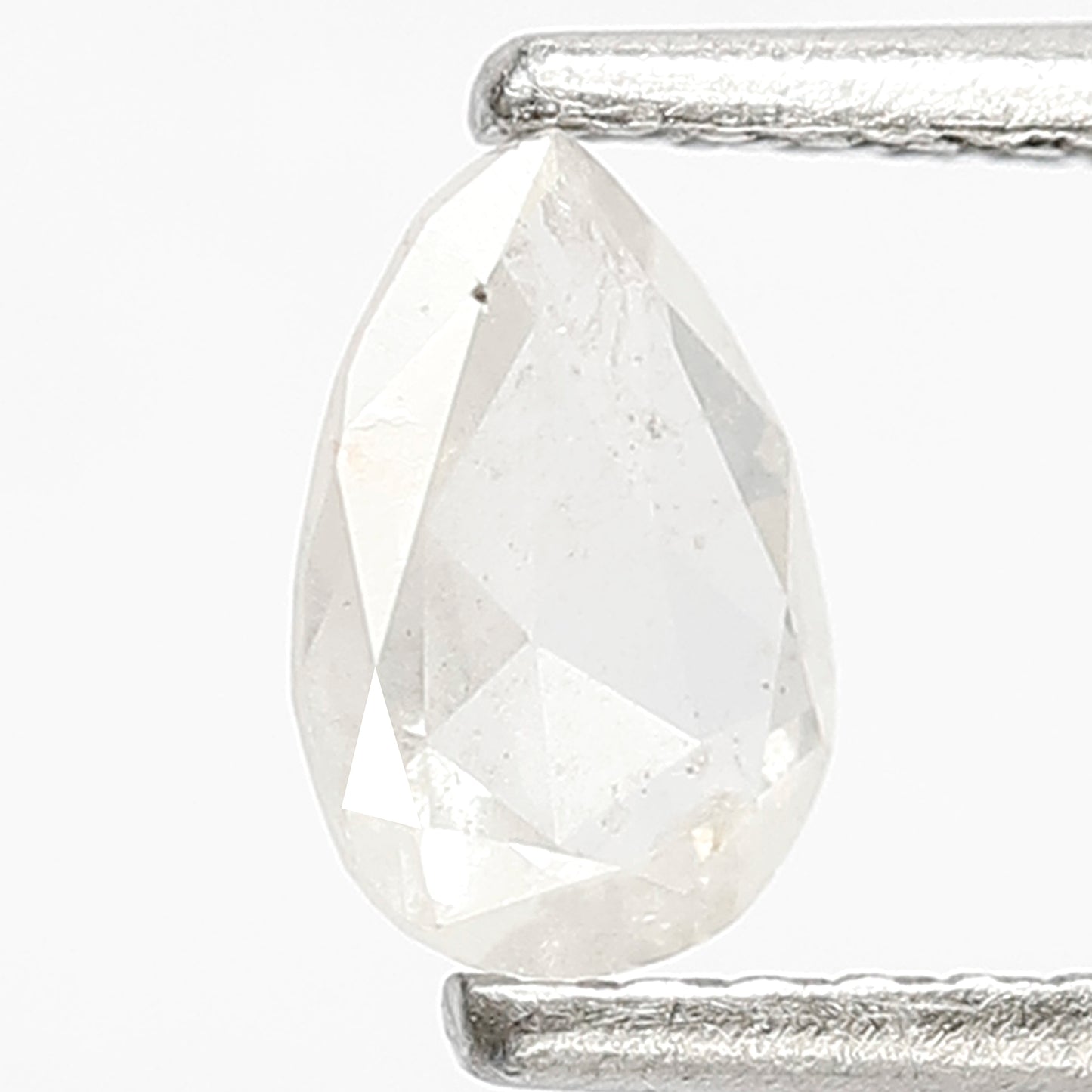 0.33 CT Natural Translucent White Color Diamond 6.3 x 4.6 x 1.2 MM Pear Shape Diamond Loose Natural Salt and Pepper Diamond