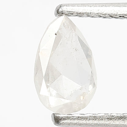 0.33 CT Natural Translucent White Color Diamond 6.3 x 4.6 x 1.2 MM Pear Shape Diamond Loose Natural Salt and Pepper Diamond
