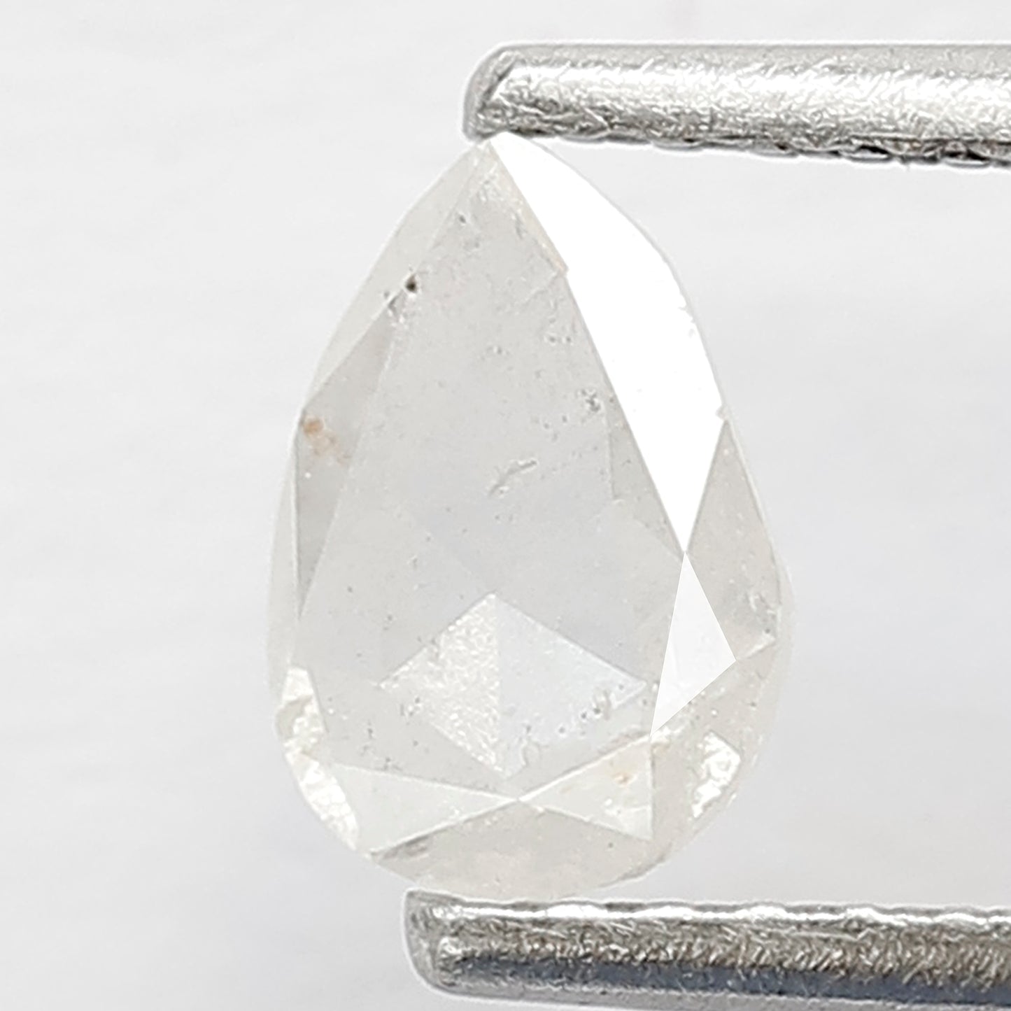 0.33 CT Natural Translucent White Color Diamond 6.3 x 4.6 x 1.2 MM Pear Shape Diamond Loose Natural Salt and Pepper Diamond