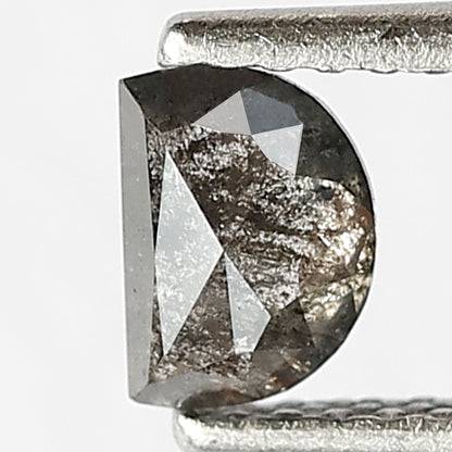 0.45 CT Half Moon Shape 5.3 x 3.9 x 2.2 MM Salt and Pepper Diamond