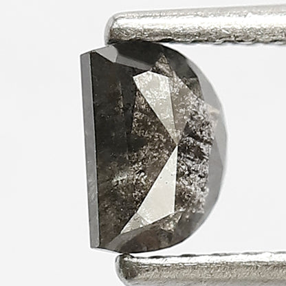 0.45 CT Half Moon Shape 5.3 x 3.9 x 2.2 MM Salt and Pepper Diamond