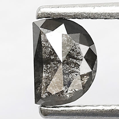 0.45 CT Half Moon Shape 5.3 x 3.9 x 2.2 MM Salt and Pepper Diamond