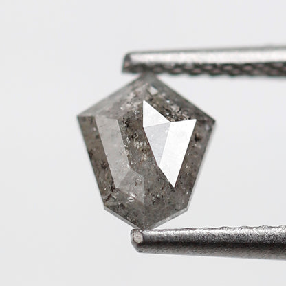 0.55 CT Shield Cut Salt and Pepper Earth Mined Diamond, Natural Gray Black Loose Conflict Free Diamond