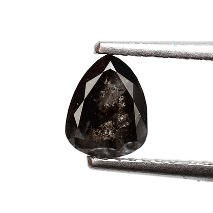 Pear Shape 0.63 CT Salt and Pepper Diamond, 6.20 x 5.00 mm Natural Ethical Loose Diamond for Unique Ring Design