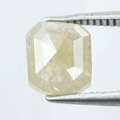 1.29 CT Light Yellowish Color Emerald Shape Loose Rustic Diamond