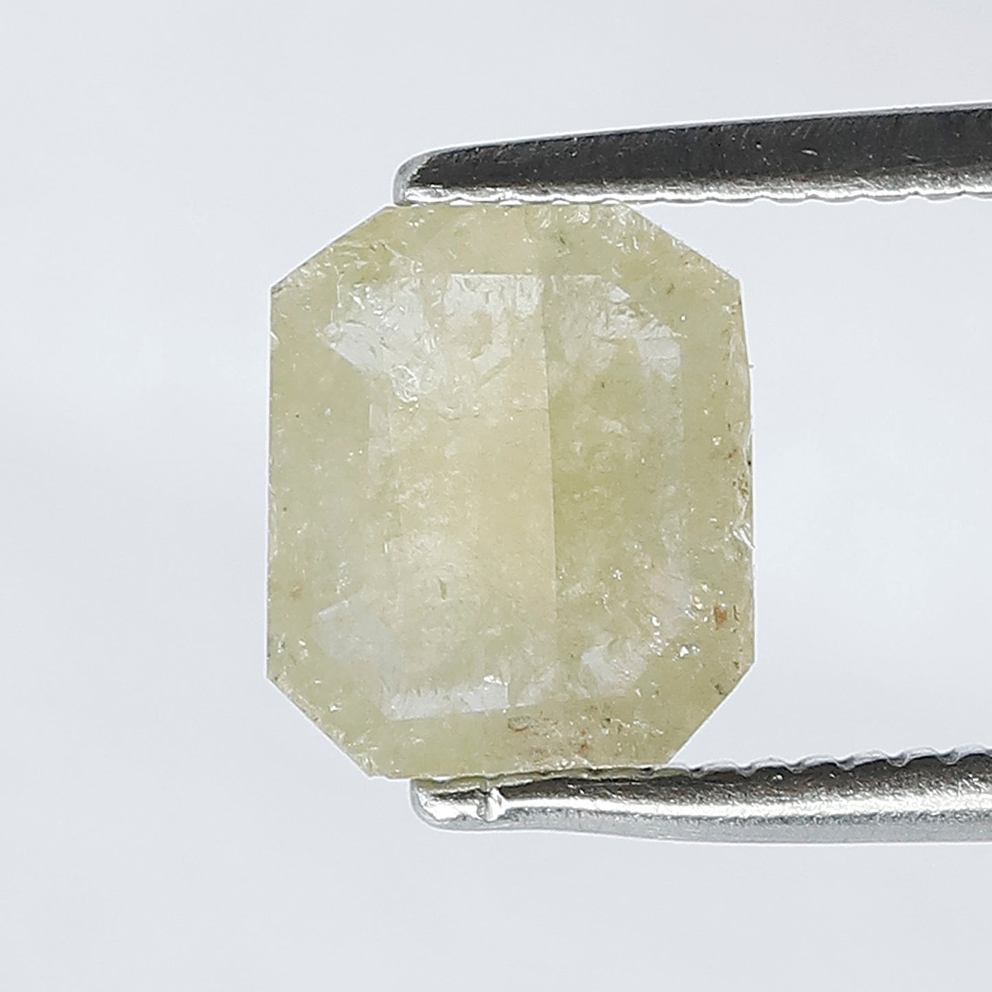 1.29 CT Light Yellowish Color Emerald Shape Loose Rustic Diamond