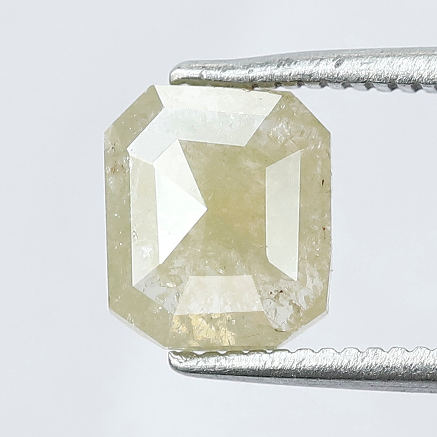 1.29 CT Light Yellowish Color Emerald Shape Loose Rustic Diamond