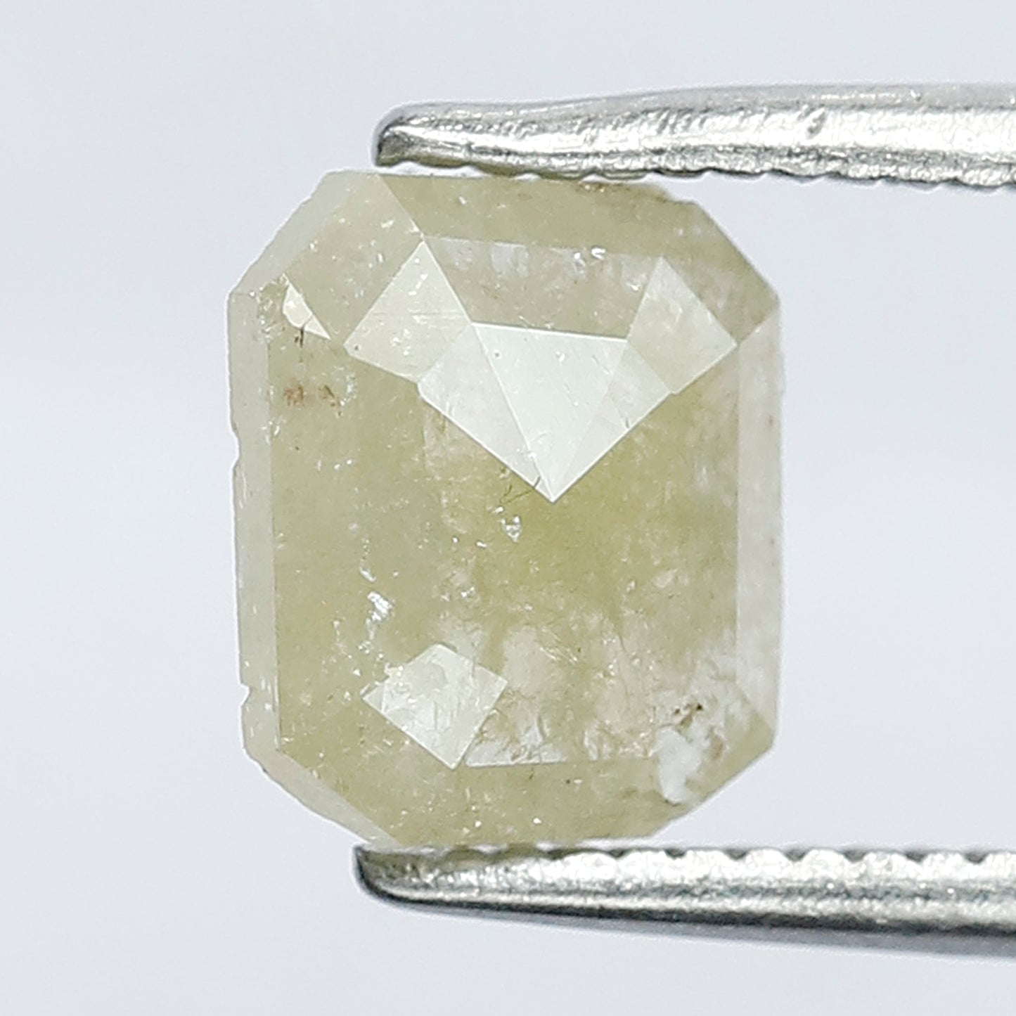 1.29 CT Light Yellowish Color Emerald Shape Loose Rustic Diamond
