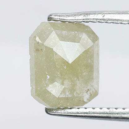 1.29 CT Light Yellowish Color Emerald Shape Loose Rustic Diamond