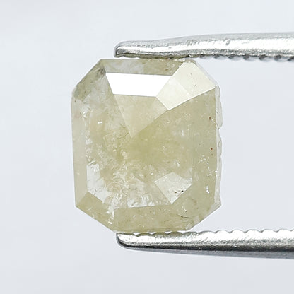 1.29 CT Light Yellowish Color Emerald Shape Loose Rustic Diamond