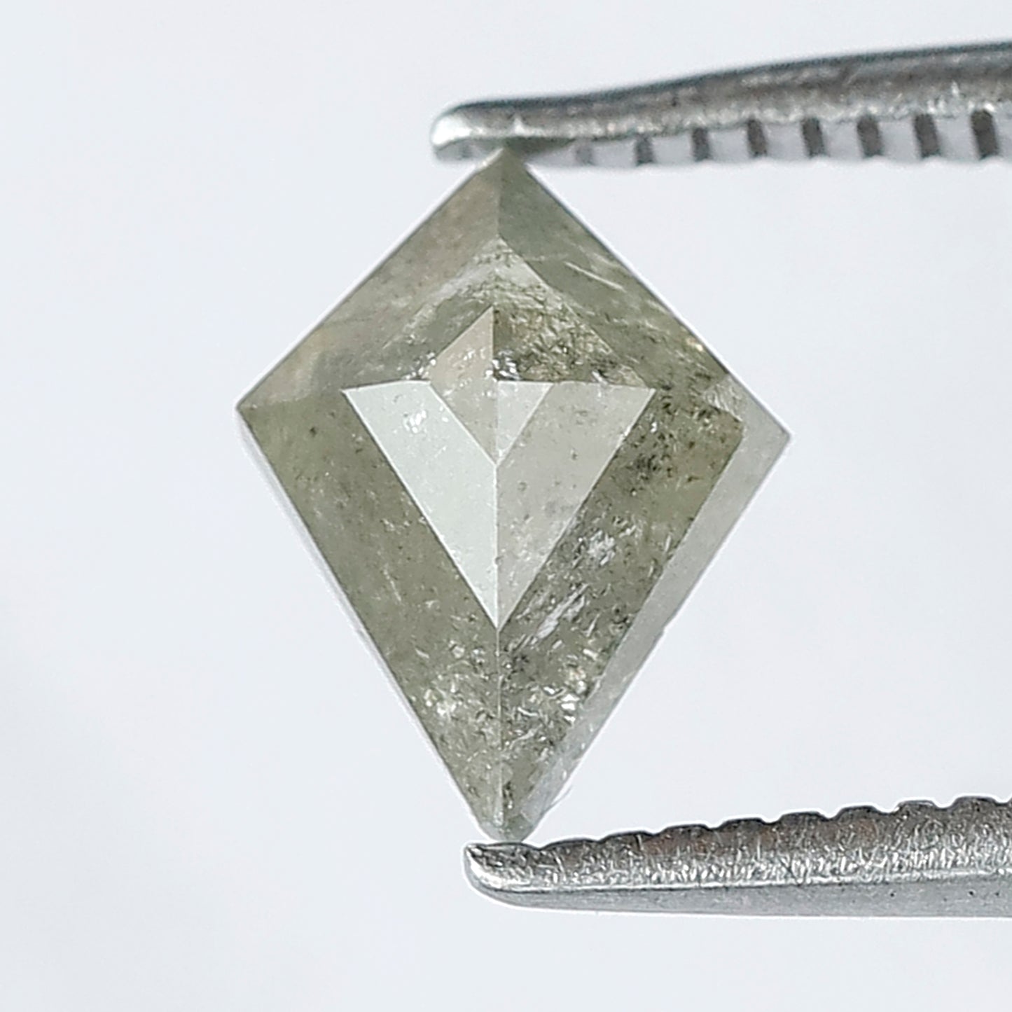 0.81 CT Grayish Green Color Long Kite Shape Salt and Pepper Loose Diamond