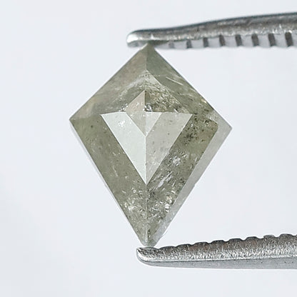 0.81 CT Grayish Green Color Long Kite Shape Salt and Pepper Loose Diamond