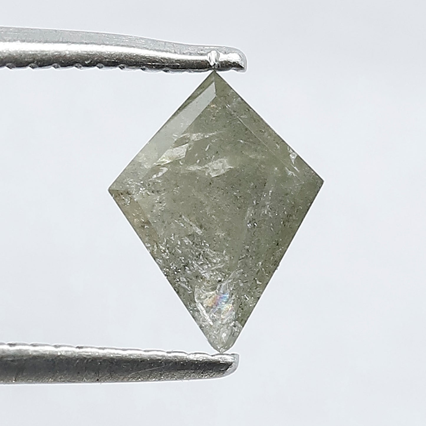 0.81 CT Grayish Green Color Long Kite Shape Salt and Pepper Loose Diamond