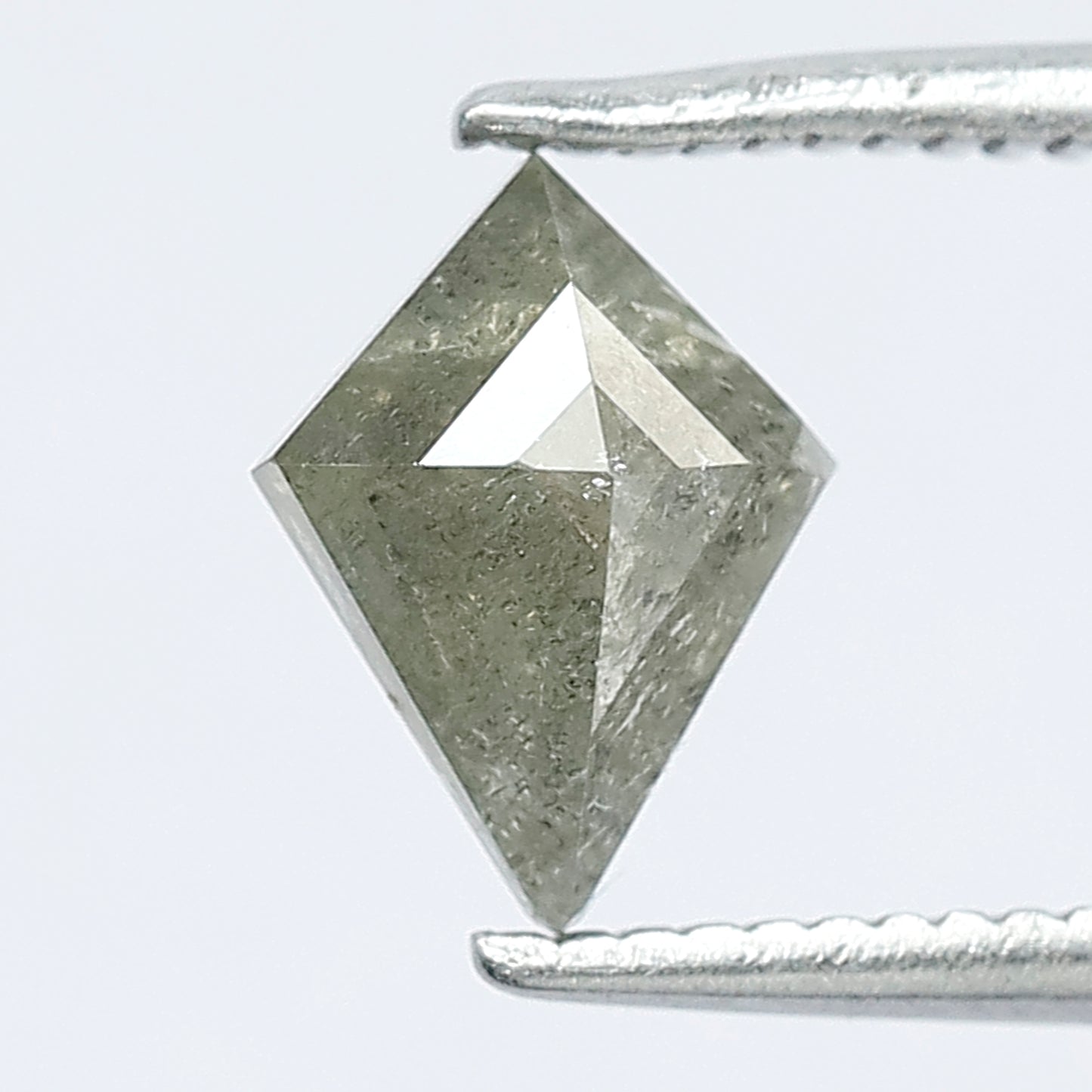 0.81 CT Grayish Green Color Long Kite Shape Salt and Pepper Loose Diamond