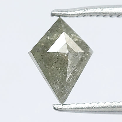 0.81 CT Grayish Green Color Long Kite Shape Salt and Pepper Loose Diamond