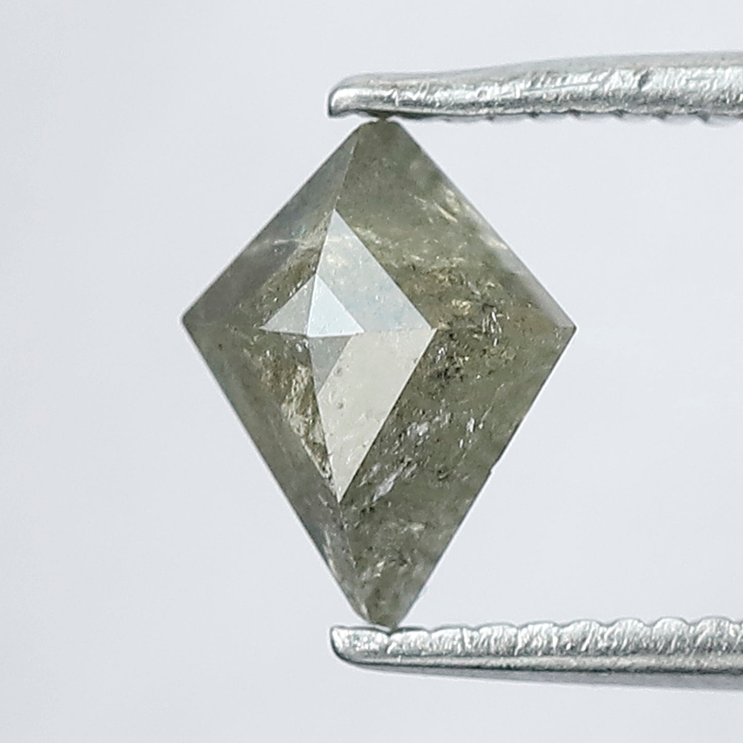 0.81 CT Grayish Green Color Long Kite Shape Salt and Pepper Loose Diamond
