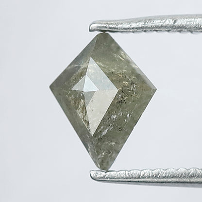 0.81 CT Grayish Green Color Long Kite Shape Salt and Pepper Loose Diamond