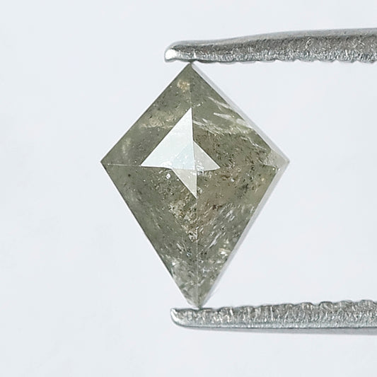 0.81 CT Grayish Green Color Long Kite Shape Salt and Pepper Loose Diamond